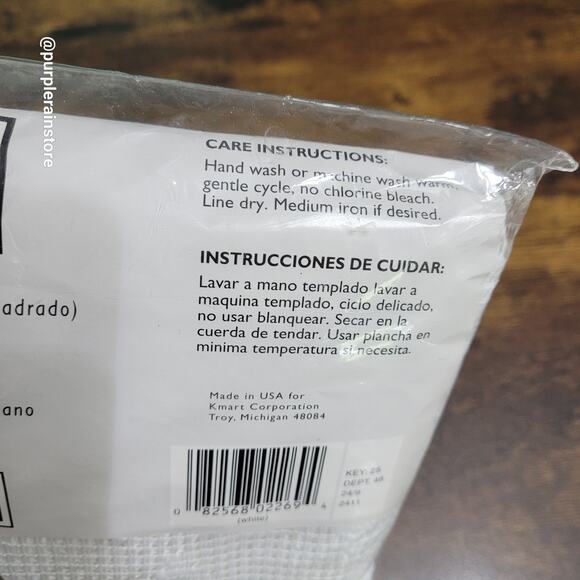 Vtg Basic Edition Heidelberry Floral Lace Table Topper 38x38 Square White NIP - Picture 5 of 5